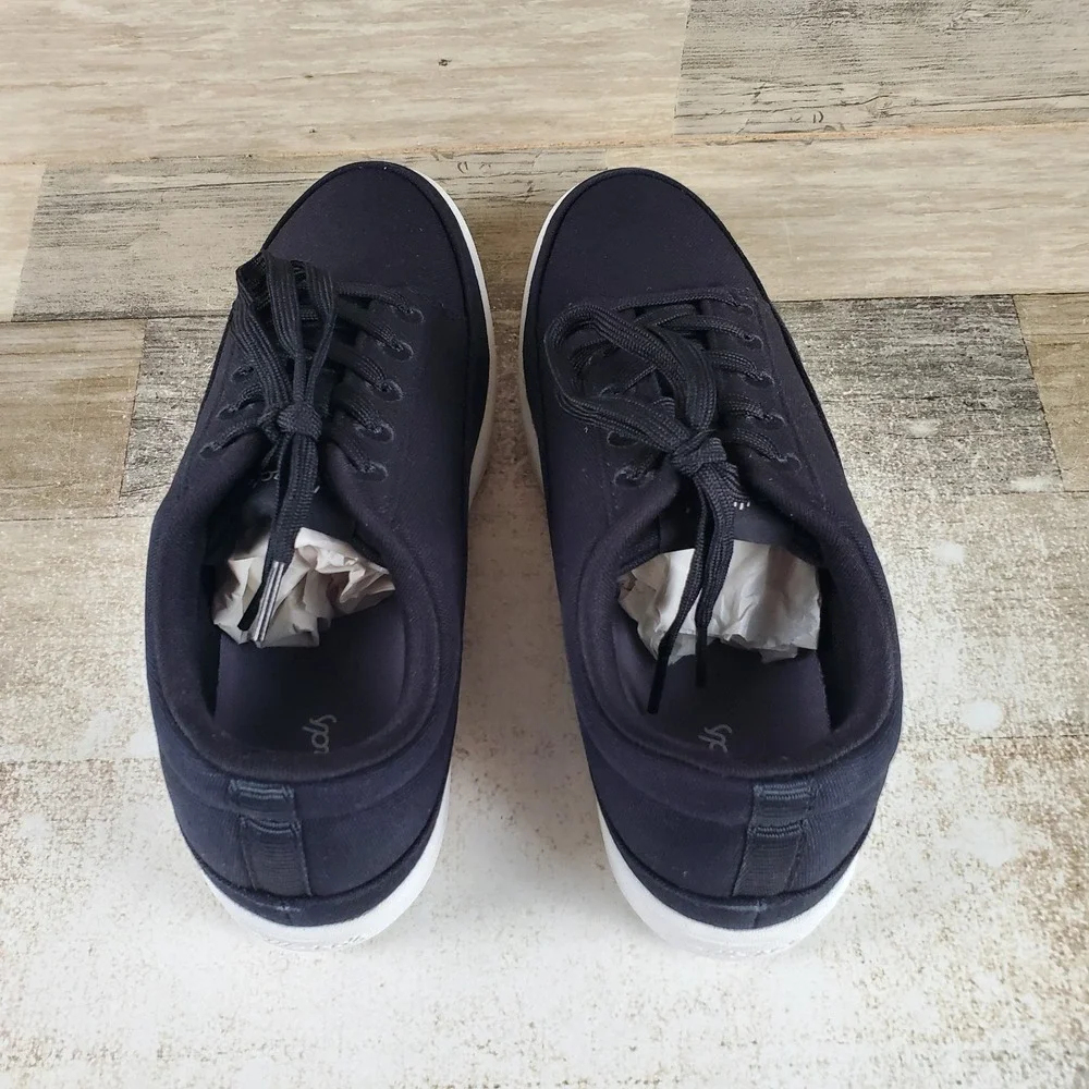 Allbirds Canvas Pacer Womens Shoes Sz 8 W Running Natural Black Lace Up Sneaker